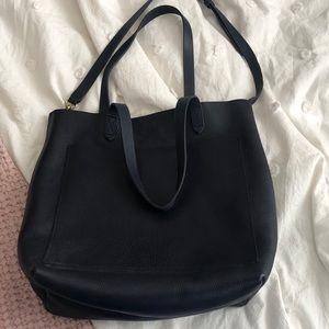 Navy Madewell medium transport tote